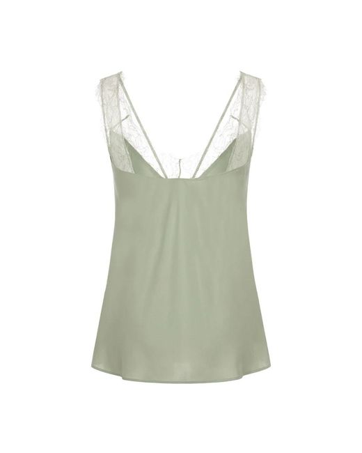 Pinko Green Sleeveless Tops