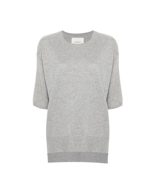 Lisa Yang Gray Round-Neck Knitwear