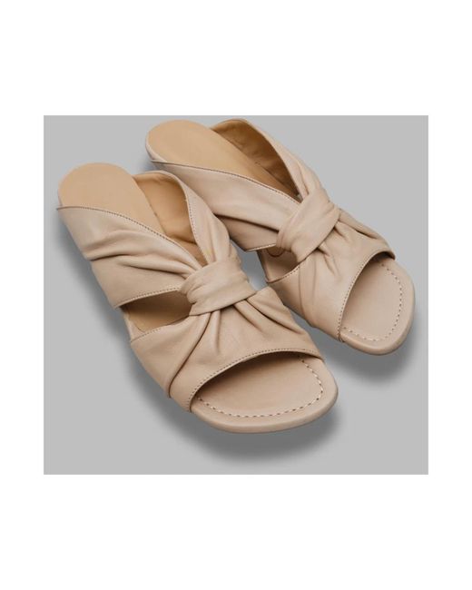 Poeve Natural Adele Heeled Mule