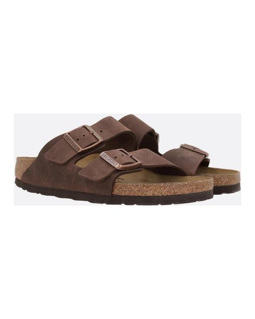 Birkenstock Brown Sliders for men
