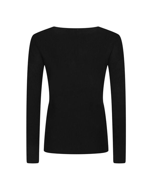 P.A.R.O.S.H. Black Round-Neck Knitwear