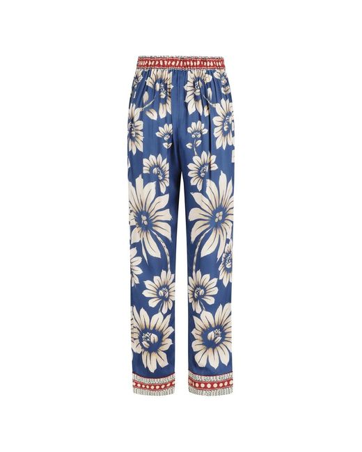 Farm Rio Blue Straight Trousers