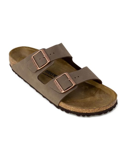 Birkenstock Brown Sliders for men