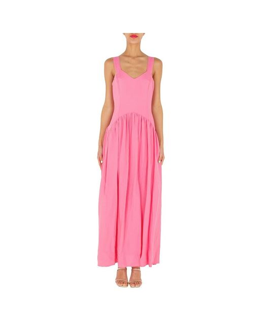 Abito lungo con scollo geometrico pgp22129ve di Silvian Heach in Rosa | Lyst