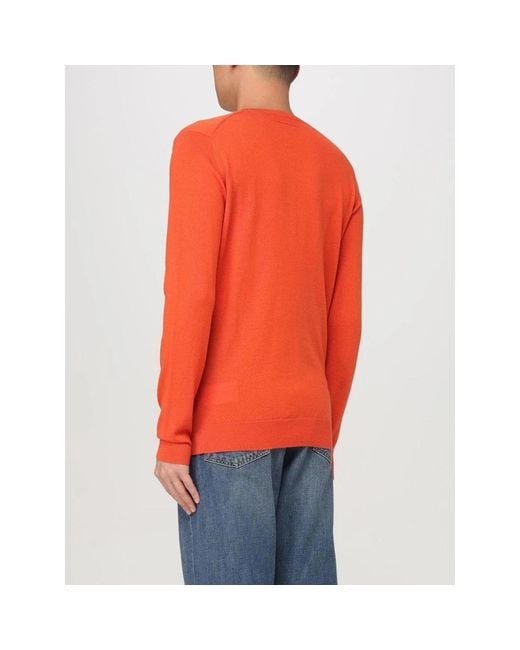 Karl Lagerfeld Orange Round-Neck Knitwear for men