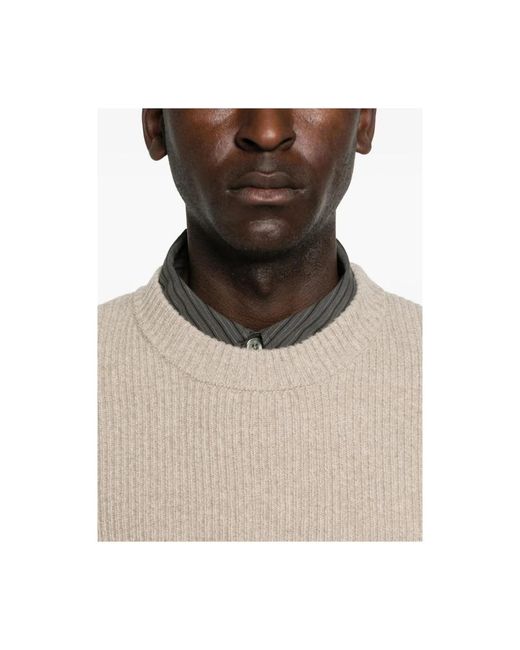 Roberto Collina Natural Round-Neck Knitwear for men