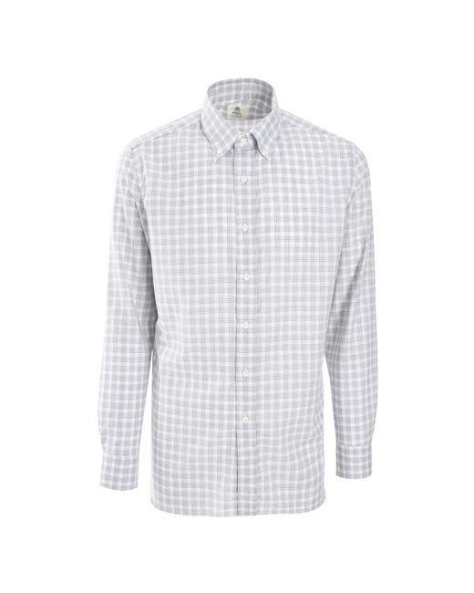 Luigi Borrelli Napoli Blue Casual Shirts for men