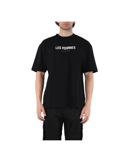 Les Hommes Black T-Shirts for men