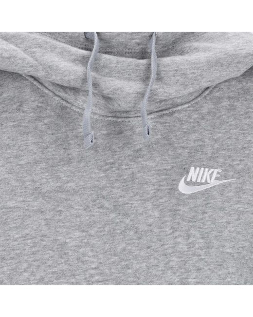 Nike Gray Kapuzenpullover mit trichterkragen in grau/weiß