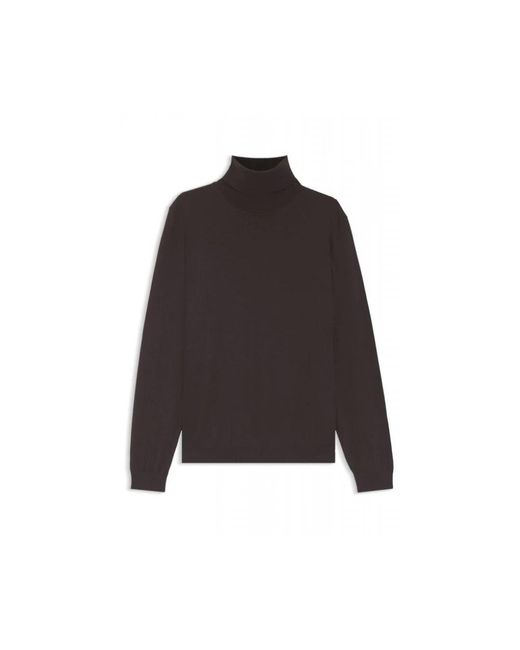 HUGO Truien & Vesten ,Bruin ,Wol Musso-P Turtleneck in het Black voor heren