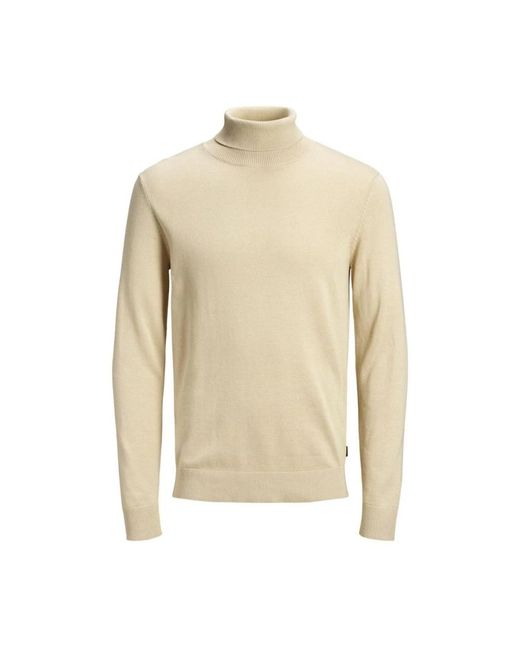 Jack & Jones Truien & Vesten ,Katoen Coltrui Gebreide Trui in het Natural voor heren
