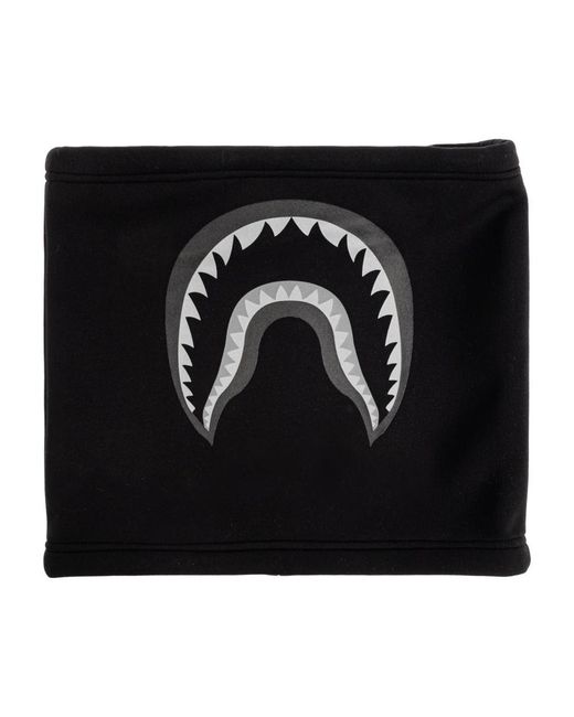 A Bathing Ape Accessoires ,Zwart ,Leer Geprinte Nekwarmer in het Black voor heren