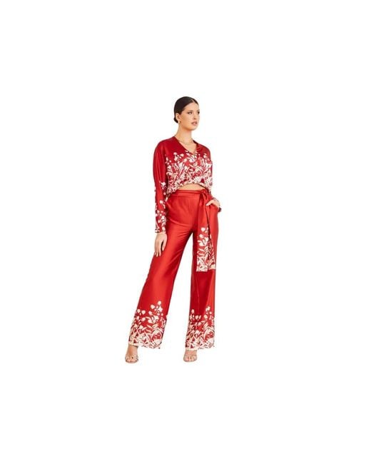 Marciano Red Wide Trousers
