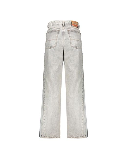 DIESEL Gray Straight Jeans for men