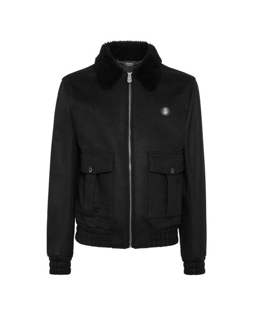 Billionaire Shearling Wollen Jas in het Black voor heren