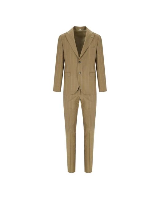 Manuel Ritz Natural Single Breasted Suits for men