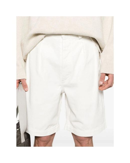 sunflower Weiße plissierte shorts für frauen in White für Herren