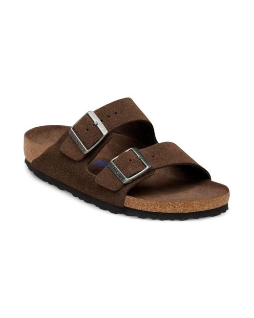 Birkenstock Brown Sliders for men