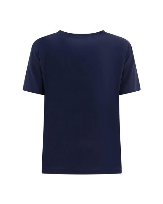 F.it Silk Blend T-Shirt in het Blue
