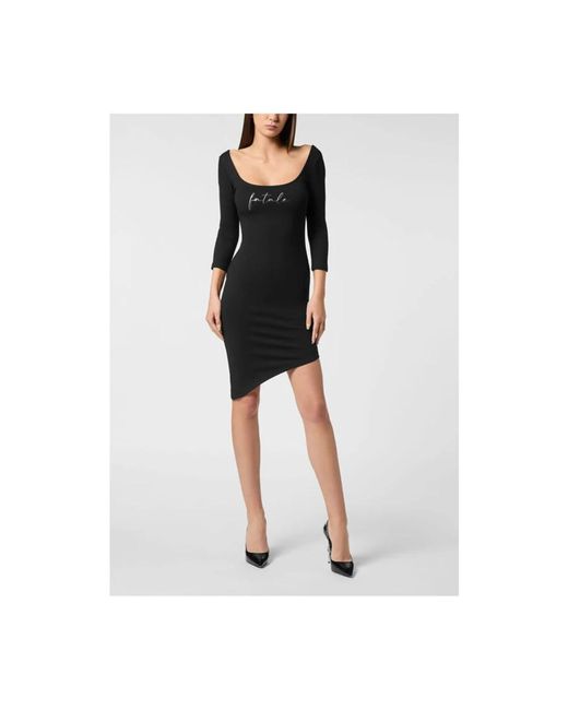 Philipp Plein Black Short Dresses