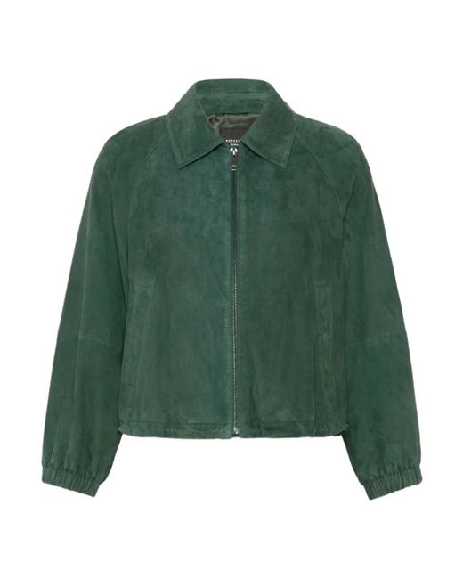 Weekend by Maxmara Green Bomber Jackets