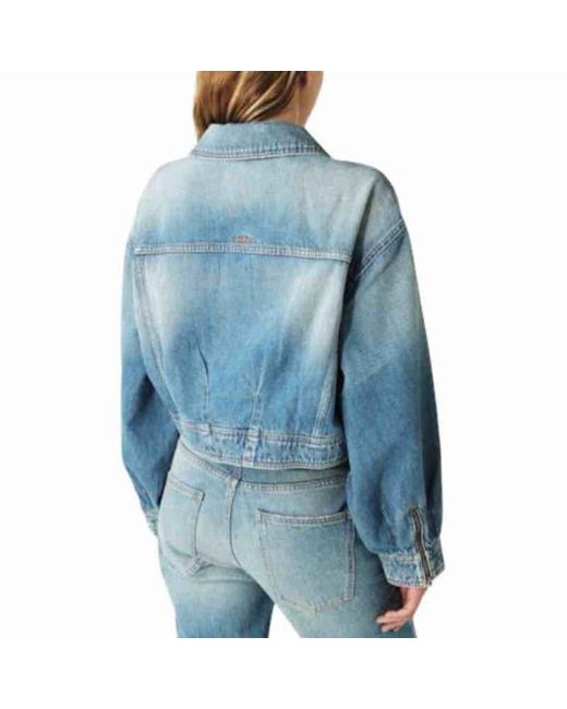 Ba&sh Blue Denimjacke Mit Reißverschlussdetails