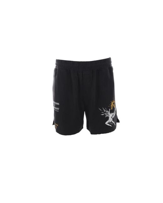 Represent Schwarze twill shorts icarus logo in Black für Herren