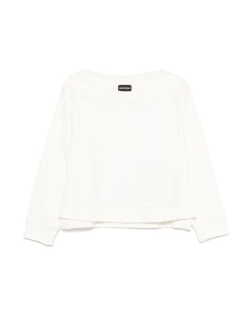 Emporio Armani White Long Sleeve Tops