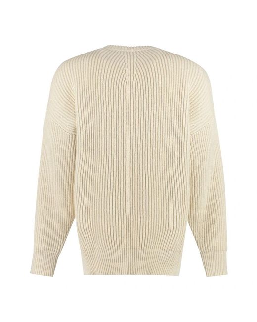Jil Sander White Round-Neck Knitwear for men
