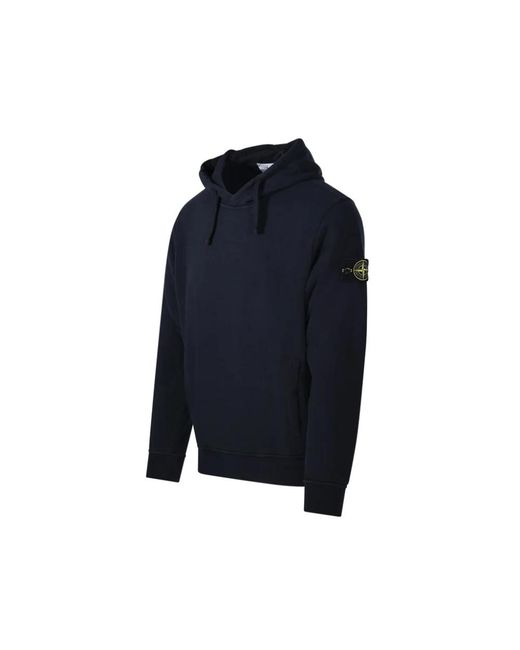 Stone Island Blue Hoodies for men