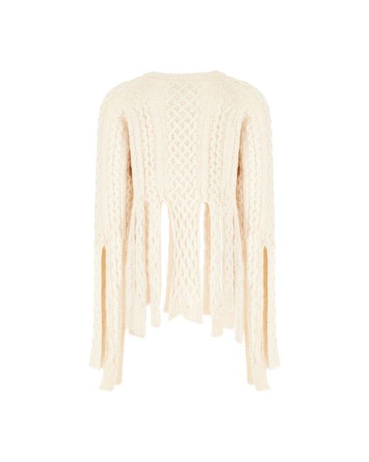 Round-Neck Knitwear di Coperni in Natural