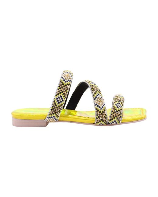 Ras Yellow Flat Sandals