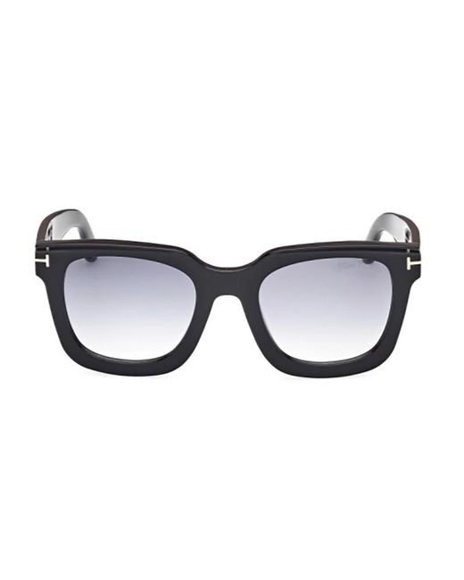 Tom Ford Stijlvolle Zonnebril Leigh-02 in het Black