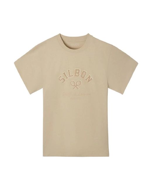Silbon T-Shirts in het Natural voor heren