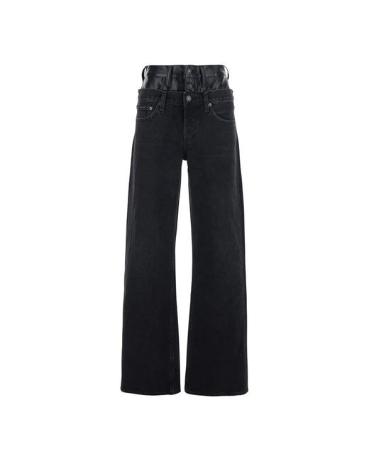 Wide Jeans Agolde de color Black
