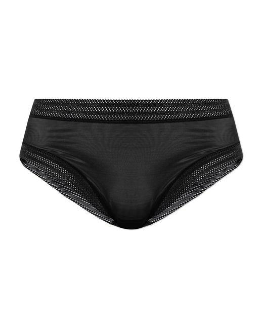 Hanro Ondergoed ,Zwart ,Transparante Briefs in het Black
