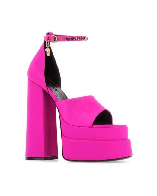 Versace Pink High Heel Sandals