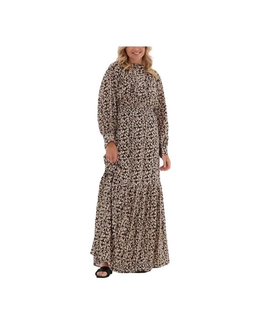 Ibana Kleedjes ,Veelkleurig ,Polyester Tazz Blouse in het Brown