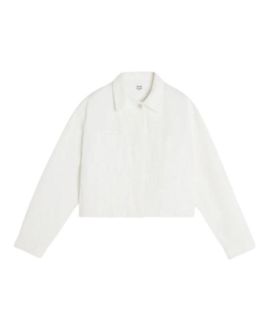 Maison Kitsuné Spread Collar Button Jacket in het White