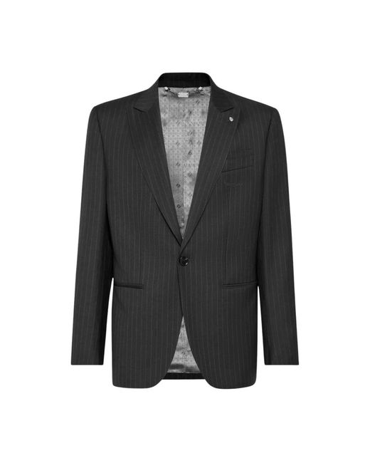 Billionaire Single-Breasted Blazer in het Black voor heren
