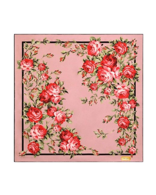 Dolce & Gabbana Red Silk Scarves