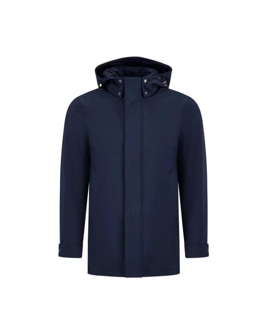 Woolrich Jassen ,Blauw ,Polyester Barrow Mac Softshell Jas in het Blue voor heren