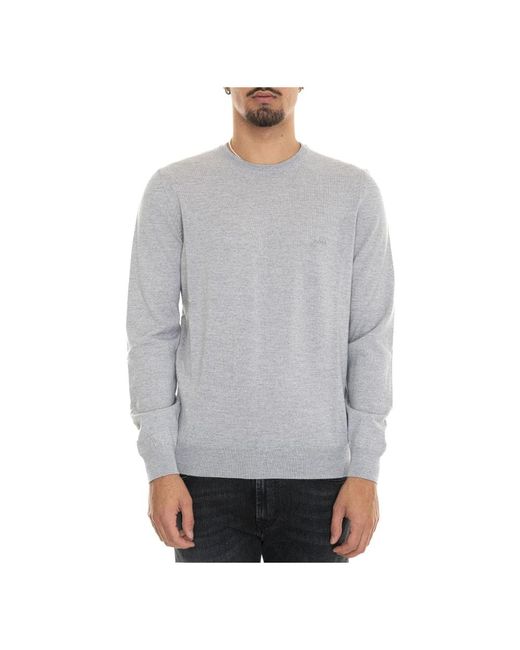Round-Neck Knitwear Boss de hombre de color Gray