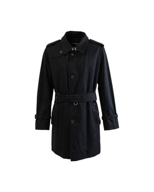 Aquascutum Black Trench Coats for men