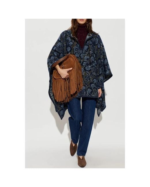 Etro Blue Ponchos