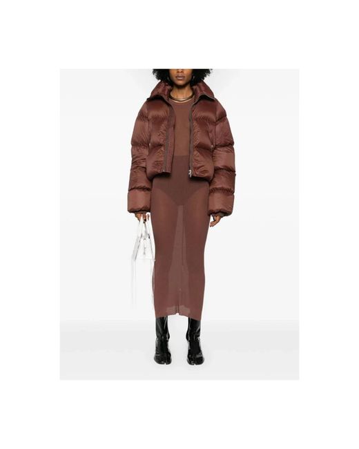 Rick Owens Brown Winter Jackets