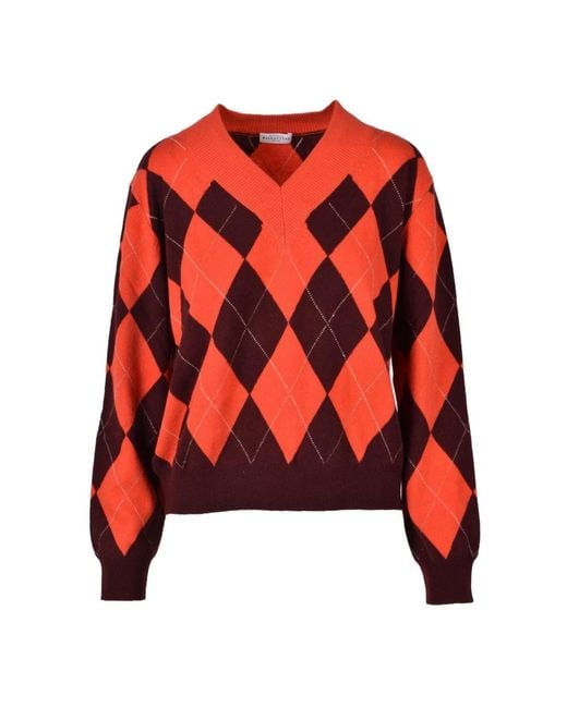 Ballantyne Red Cashmere Knitwear