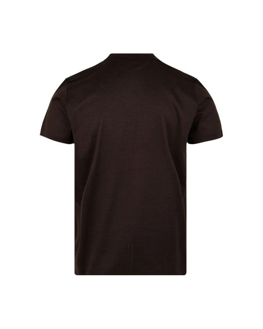 Moorer Tops ,Bruin ,Katoen Bruine T-Shirts En Polos in het Black voor heren