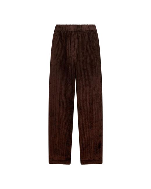 Peserico Geribbelde Rechte Broek in het Brown