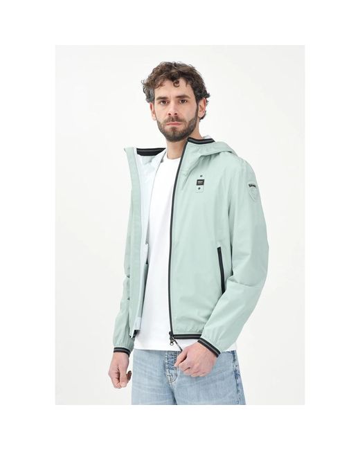 Blauer Grüne Windbreaker Jacke Frühling Sommer in Blue für Herren